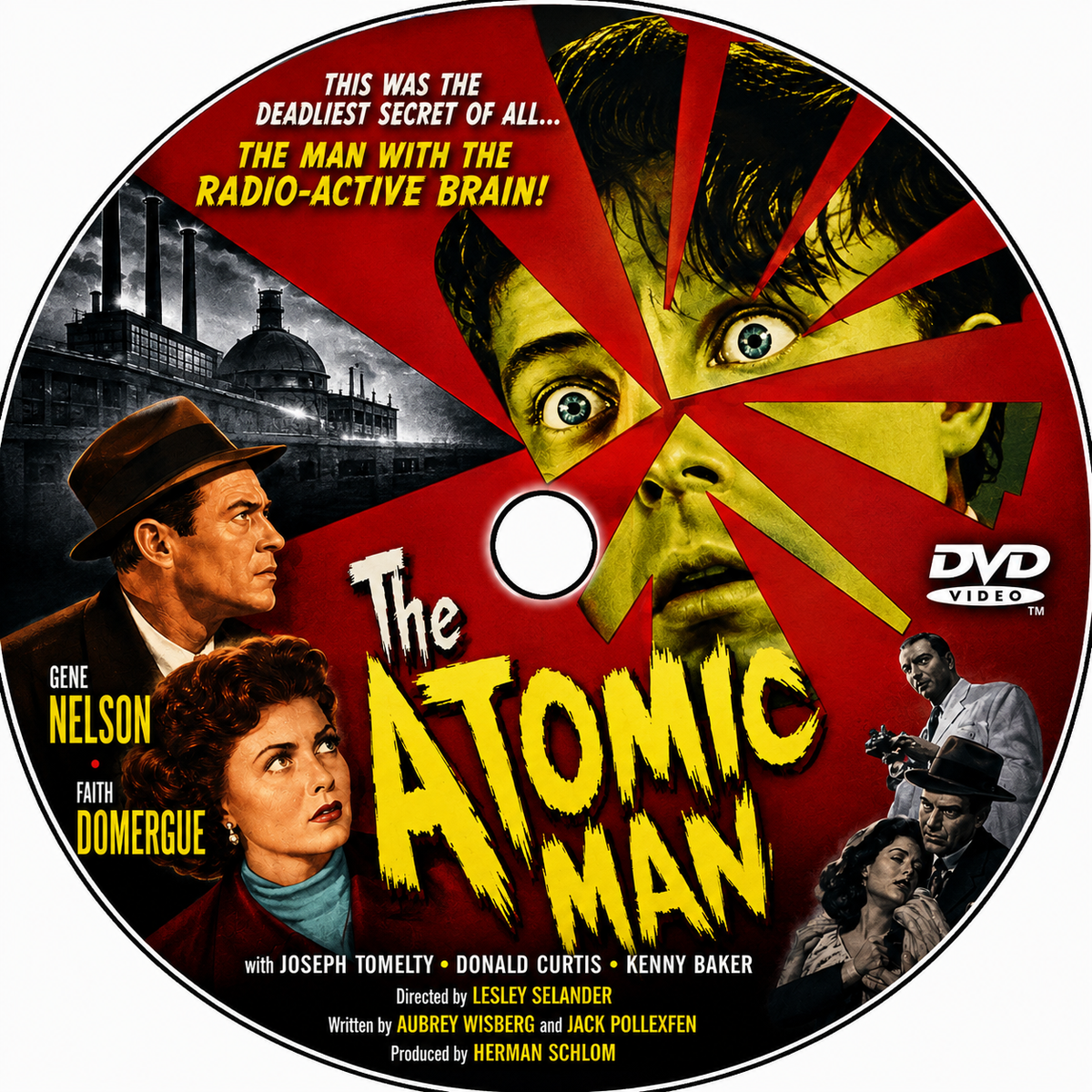 THE ATOMIC MAN (1955) Gene Nelson,Faith Domergue,Peter Arne,Charles Hawtrey - PUBLIC DOMAIN DVD ONLY NO CASE