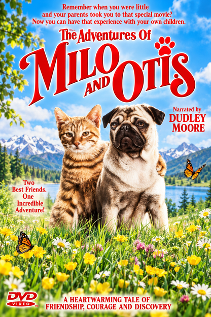 THE ADVENTURES OF MILO AND OTIS (1986) Starring - Narration Dudley Moore• DVD NO CASE