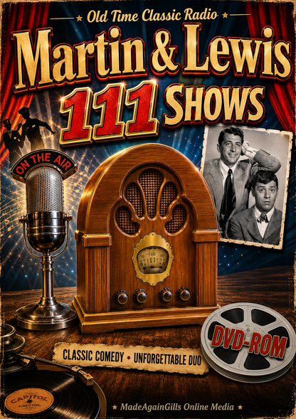 DEAN MARTIN AND JERRY LEWIS - OTR OLD TIME RADIO SHOW COMEDY DVD-ROM - 111 EPISODES MP3 (Copy)