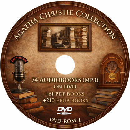AGATHA CHRISTIE - 74 Radio Shows MP3 on DVD +61 PDF BOOKS +210 EPUB BOOKS