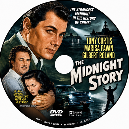 THE MIDNIGHT STORY (1957) Tony Curtis, Marisa Pavan, Gilbert Roland - DVD NO CASE