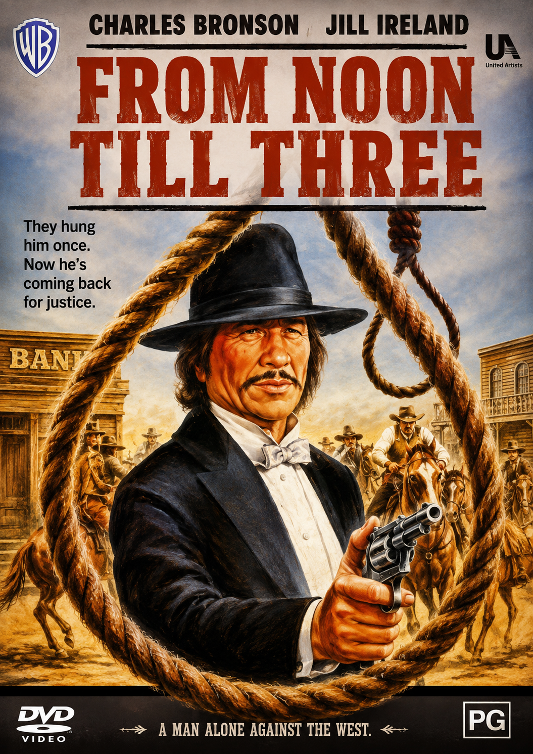 FROM NOON TILL THREE (1976) Charles Bronson, Stan Haze, Douglas Fowley, Jill Ireland, Douglas V. Fowley - Public Domain Movie DVD NO CAS7