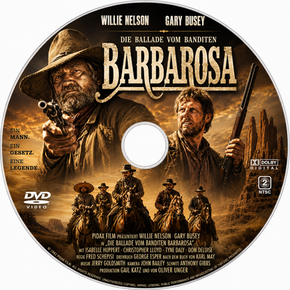 BARBAROSA (1982) Willie Nelson, Gary Busey, Isela Vega, Gilbert Roland, Danny De La Paz, Margarita Lamas - Public Domain Movie DVD NO CASE