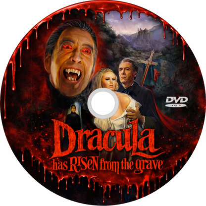 DRACULA HAS RISEN FROM THE GRAVE (1968) Christopher Lee ,Rupert Davies ,Veronica Carlson ,Barbara Ewing ,Barry Andrews ,Ewan Hooper - Public Domain Movie DVD NO CASE