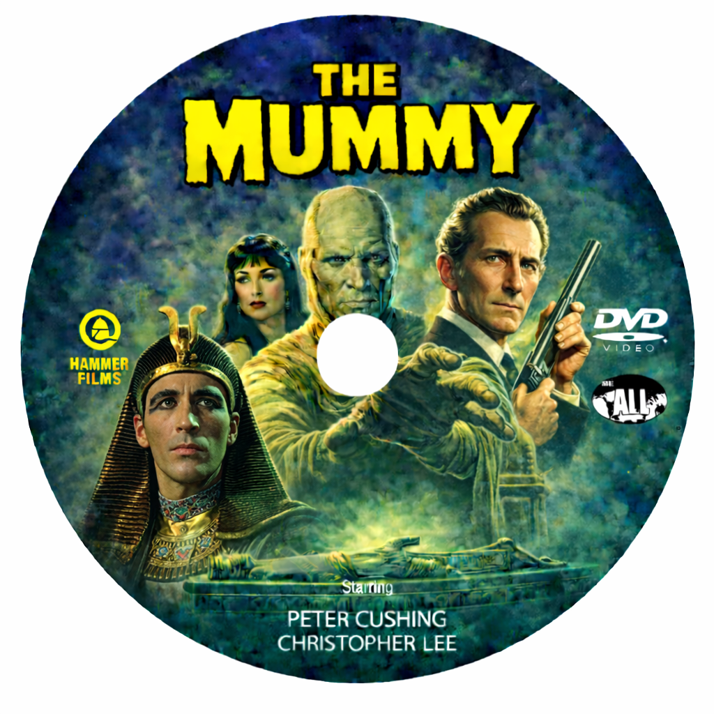 THE MUMMY (1959) Peter Cushing,Christopher Lee,Yvonne Furneaux - PUBLIC DOMAIN DVD ONLY NO CASE
