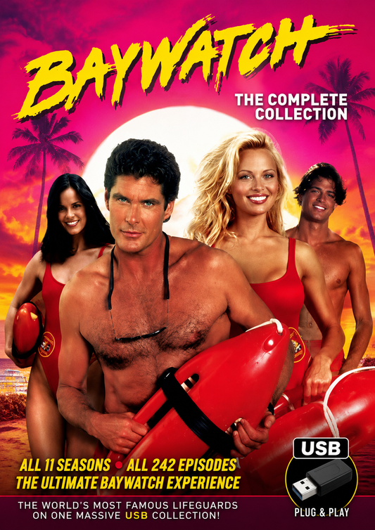 BAYWATCH COMPLETE COLLECTION - ALL 242 SHOWS ON ONE PLUG PLAY USB