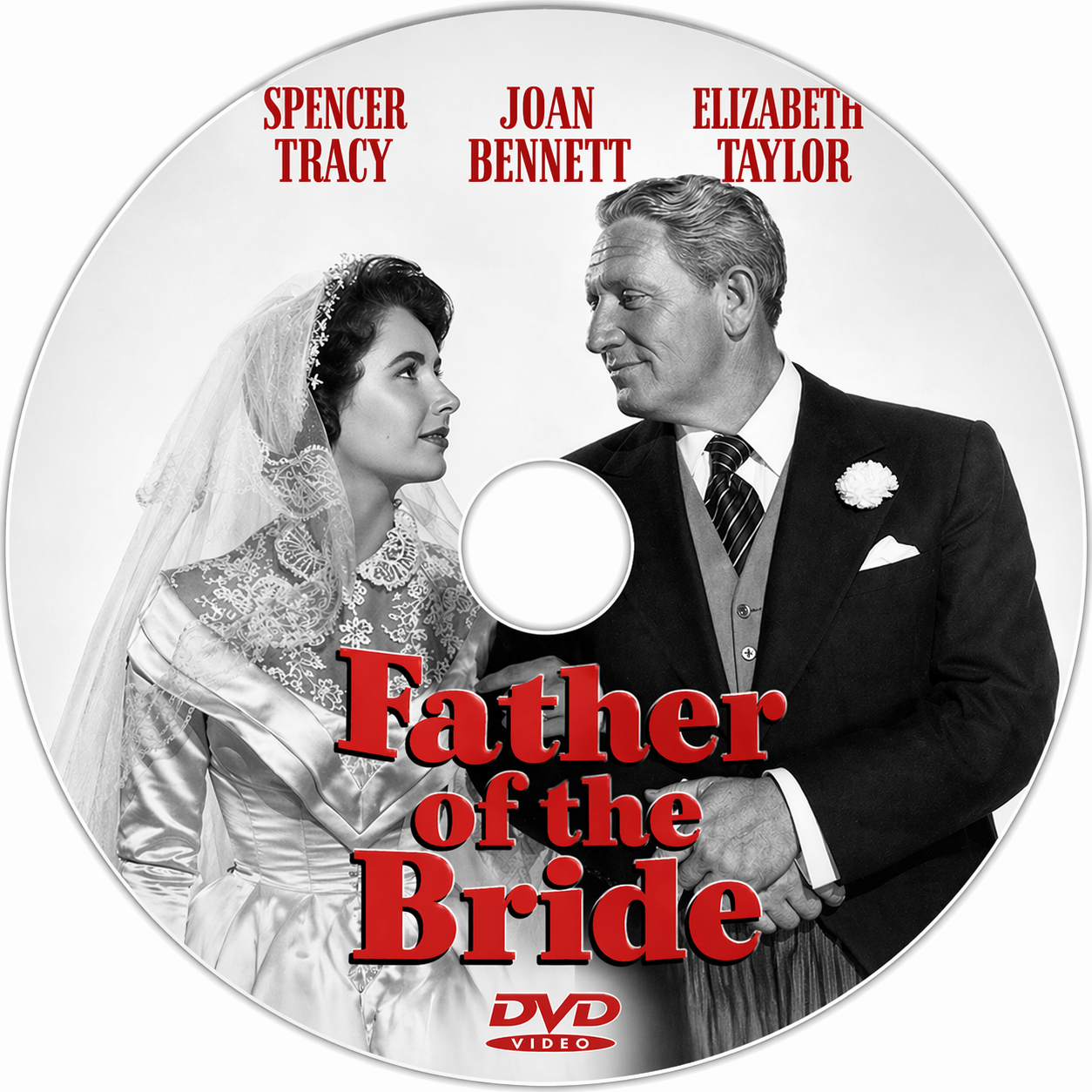 FATHER OF THE BRIDE (1950) Elizabeth Taylor - Public Domain Movie DVD NO CASE