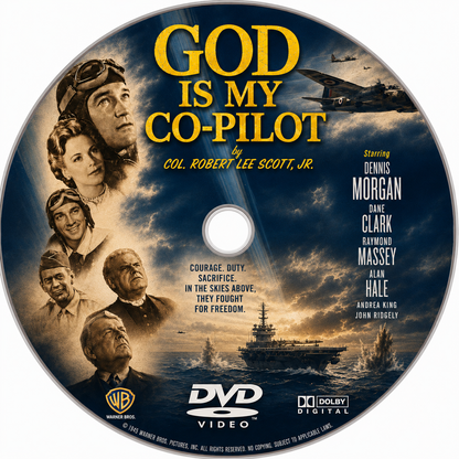 GOD IS MY CO-PILOT (1945) Raymond Massey - Public Domain Movie DVD NO CASE