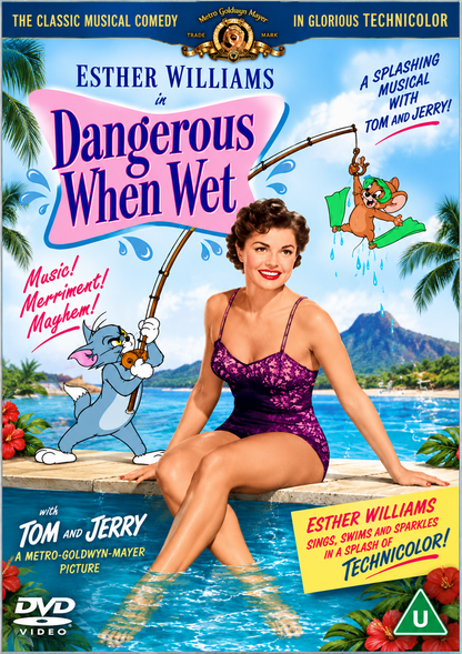 DANGEROUS WHEN WET (1953) Esther Williams, Fernando Lamas, Jack Carson, Charlotte Greenwood, Denise Darcel, William Demarest and Donna Corcoran • DVD NO CASE