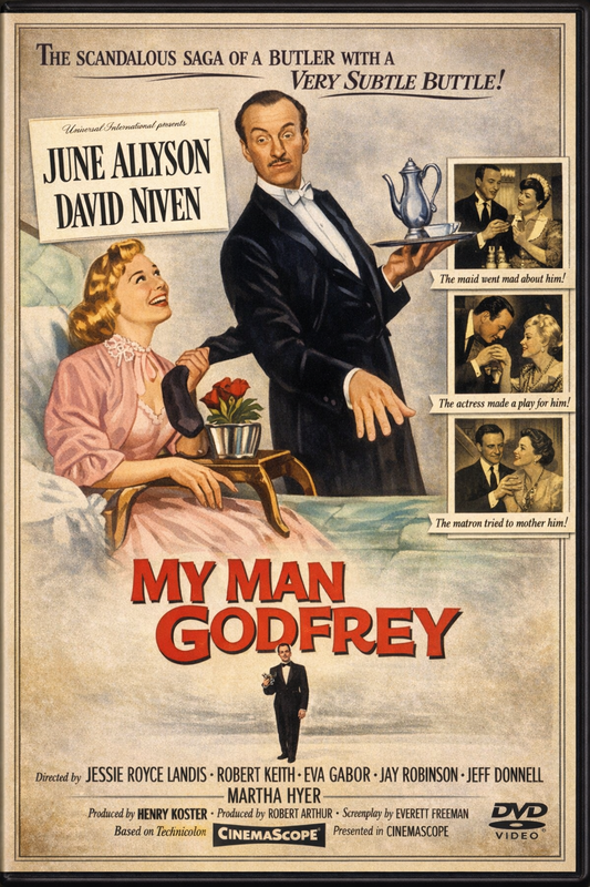 MY MAN GODFREY (1957) David Niven,June Allyson - Public Domain DVD NO CASE