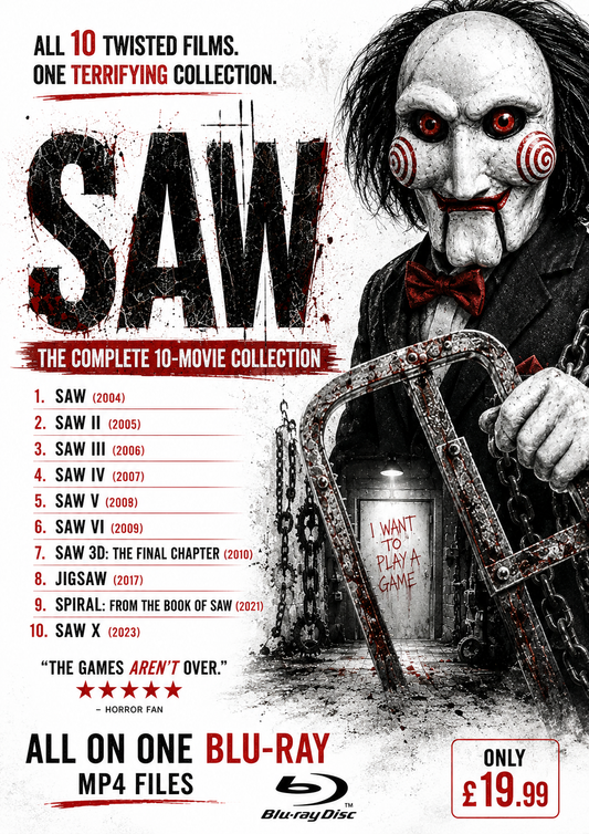 SAW - THE COMPLETE 10-MOVIE COLLECTION ON ONE BLU-RAY