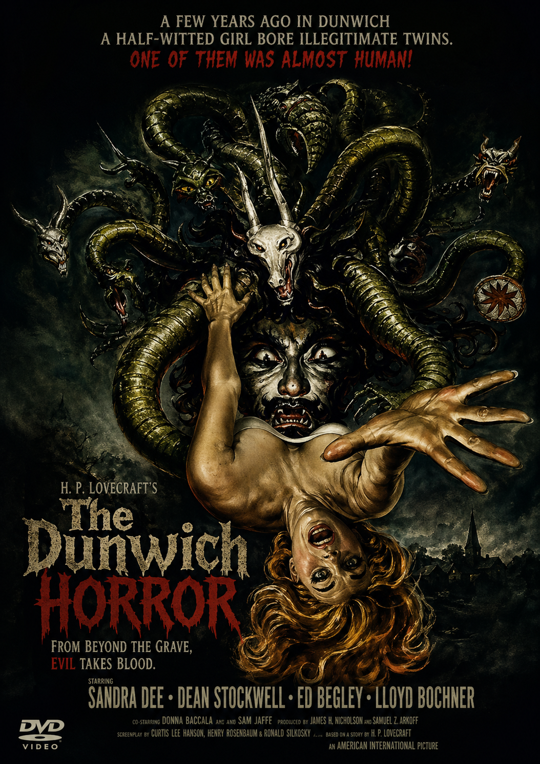 THE DUNWICH HORROR (1970) Sandra Dee,Dean Stockwell,Ed Begley - Public Domain DVD NO CASE