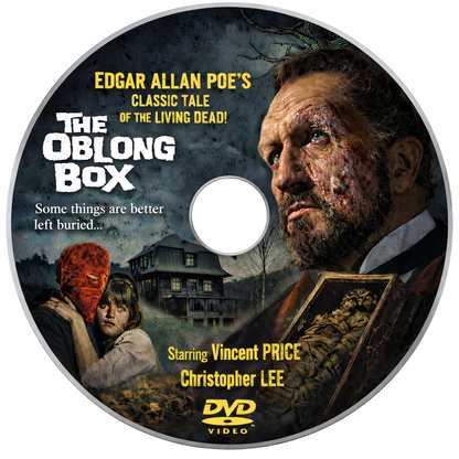 THE OBLONG BOX  (1969) Christopher Lee, Vincent Price, Hilary Dwyer, Alastair Williamson - Public Domain DVD NO CASE RARE !