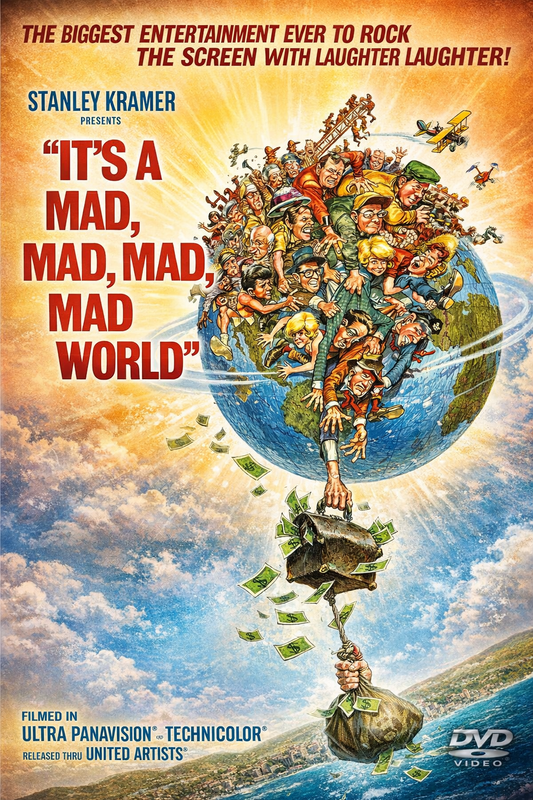 IT'S A MAD,MAD,MAD,MAD WORLD (1963)  Spencer Tracy, Milton Berle, Sid Caesar, Buddy Hackett, Ethel Merman, Mickey Rooney, Dick Shawn, Phil Silvers, Terry-Thomas, Jimmy Durante - Public Domain Movie DVD NO CASE