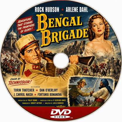 BENGAL BRIGADE (1954) Rock Hudson, Arlene Dahl, Ursula Thiess - Public Domain Movie DVD NO CASE