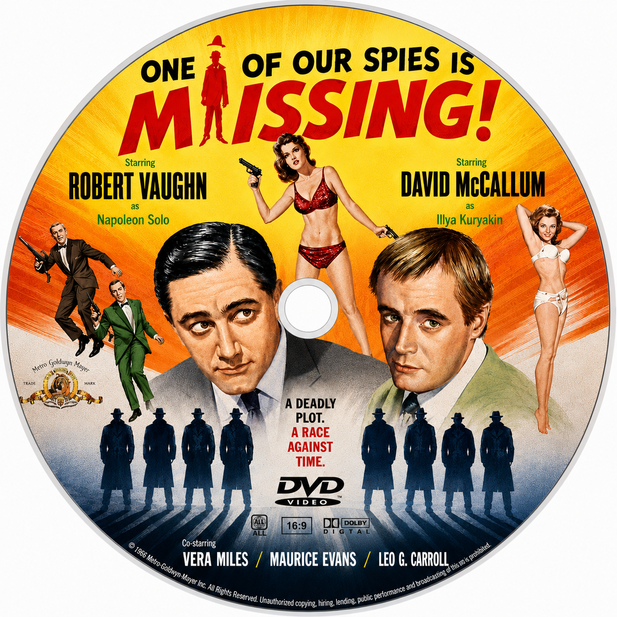 ONE OF OUR SPIES IS MISSING ! (1966) Robert Vaughn, David McCallum, Vera Miles, Maurice Evans, Leo G. Carroll - VERY RARE DELETED TITLE ! - DVD NO CASE