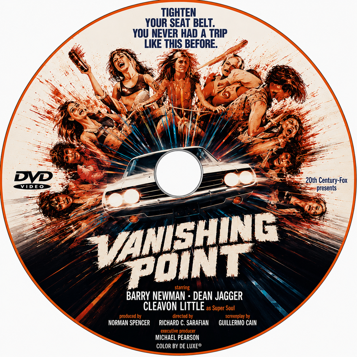 VANISHING POINT (1971) Barry Newman,Cleavon Little,Dean Jagger - Public Domain Movie DVD NO CASE