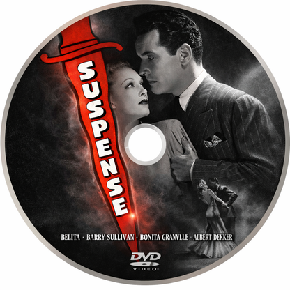 SUSPENSE (1946) Barry Sullivan,Belita,Bonita Granville,Albert Dekker,Eugene Pallette - Public Domain DVD NO CASE RARE S