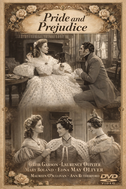 PRIDE & PREJUDICE (1940) Laurence Olivier - Public Domain DVD NO CASE