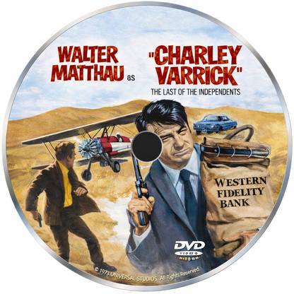 CHARLEY VARRICK (1973) Walter Matthau,Andrew Robinson,Joe Don Baker,John Vernon,Felicia Farr - Public Domain Movie DVD NO CASE