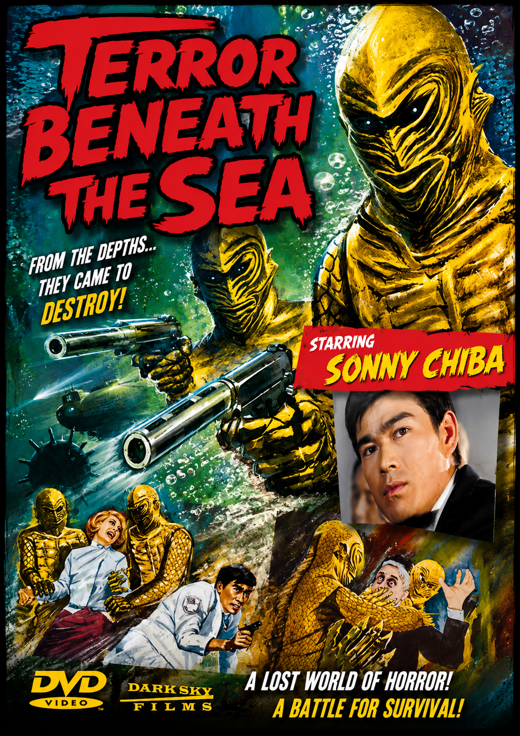TERROR BENEATH THE SEA (1966) Sonny Chiba • Peggy Neal • Franz Gruber • Andrew Hughes • Tadashi Suganuma • Hideo Murota  - PUBLIC DOMAIN DVD ONLY NO CASE