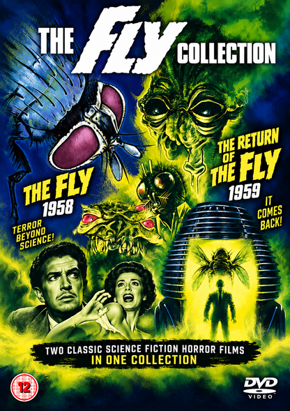 THE FLY COLLECTION  (1958-59) Vincent Price - DVD Public Domain DVD NO CASE