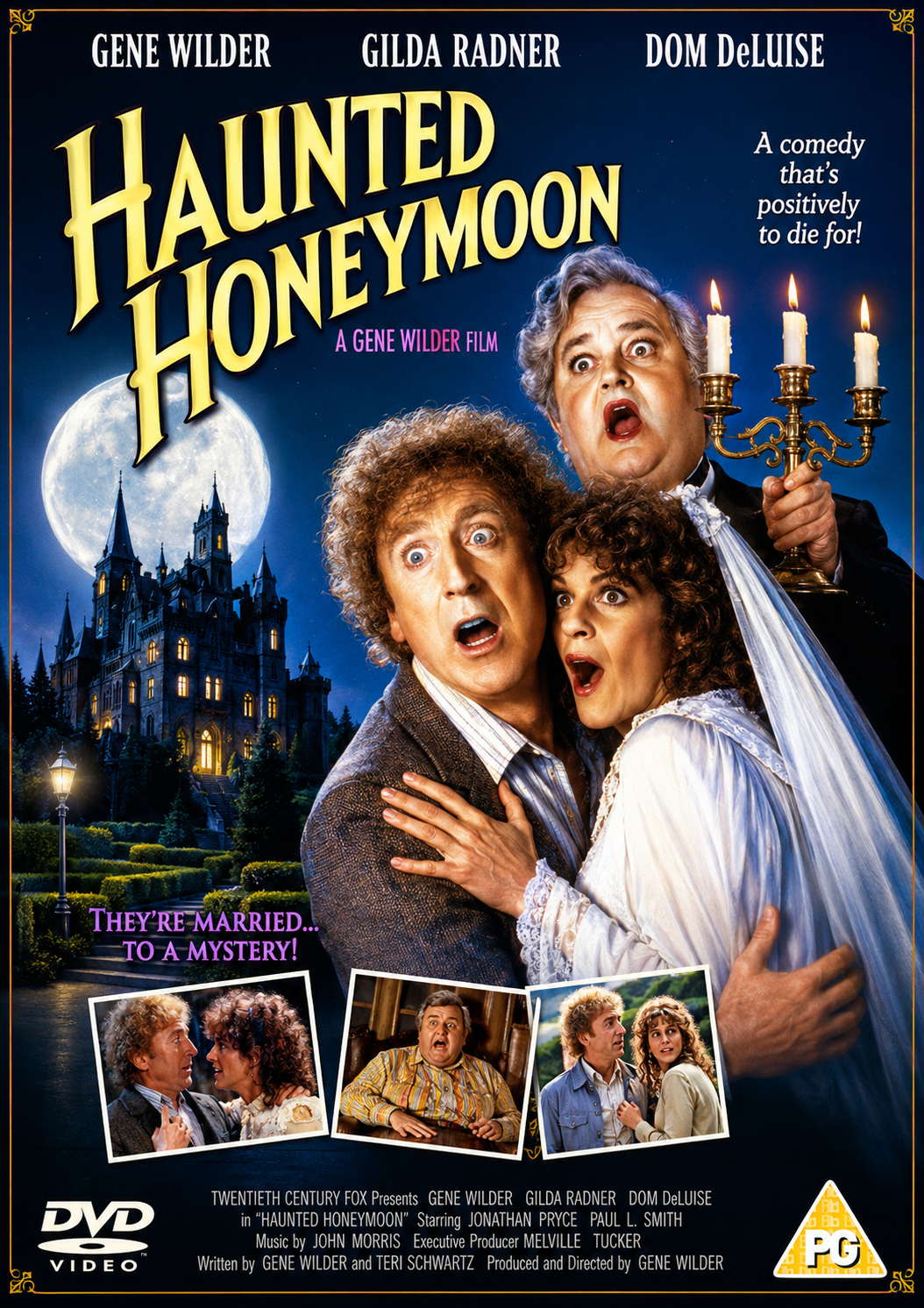 HAUNTED HONEYMOON (1986) - Starring - Gene Wilder, Gilda Radner, Dom DeLuise - PUBLIC DOMAIN DVD ONLY NO CASE