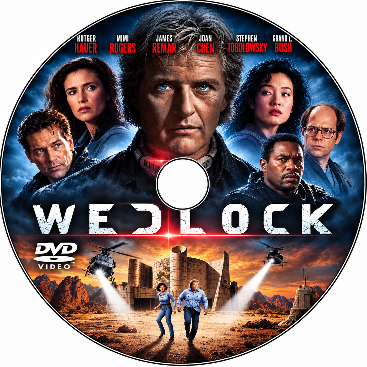 WEDLOCK (1991) Rutger Hauer, Mimi Rogers, James Remar, Joan Chen, Stephen Tobolowsky, Grand L. Bush - PUBLIC DOMAIN DVD ONLY NO CASE