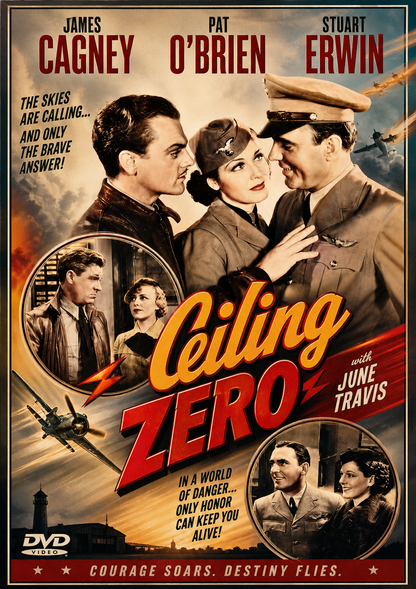 CEILING ZERO (1936) James Cagney, Pat O'Brien, June Travis and Stuart Erwin - Public Domain Movie DVD NO CASE
