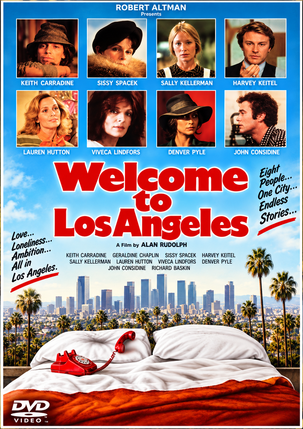WELCOME TO L.A (1976) Keith Carradine, Sally Kellerman, Chaplin, Harvey Keitel, Lauren Hutton,Viveca Lindfors ,Sissy Spacek • - DVD NO CASE