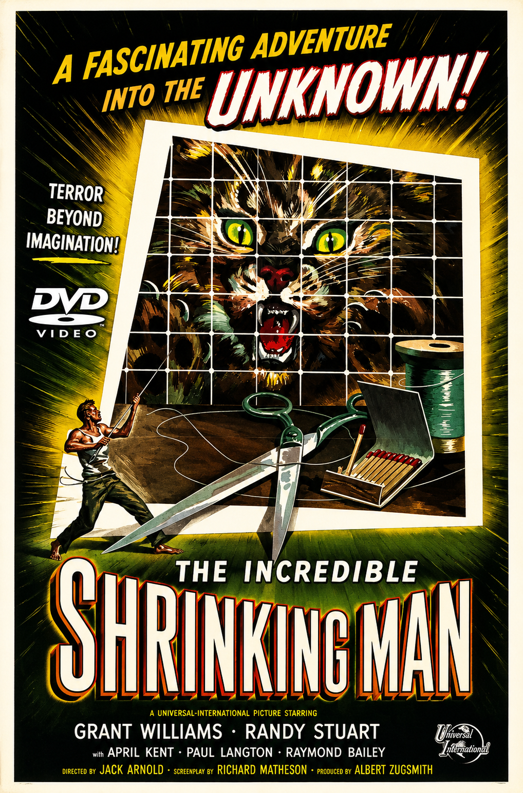 THE INCREDIBLE SHRINKING MAN (1957) Grant Williams, Randy Stuart, April Kent ,Paul Langton, Raymond Bailey - VERY RARE DELETED TITLE ! - DVD NO CASE