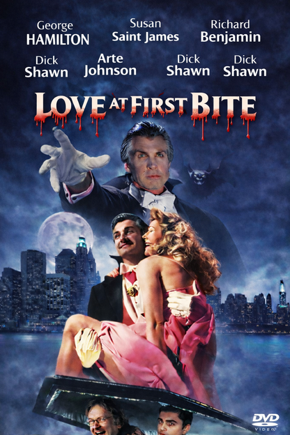 LOVE AT FIRST BITE (1976) George Hamilton, DVD Public Domain DVD NO CASE