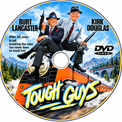 TOUGH GUYS (1986) - Starring - Burt Lancaster, Kirk Douglas - PUBLIC DOMAIN DVD ONLY NO CASE