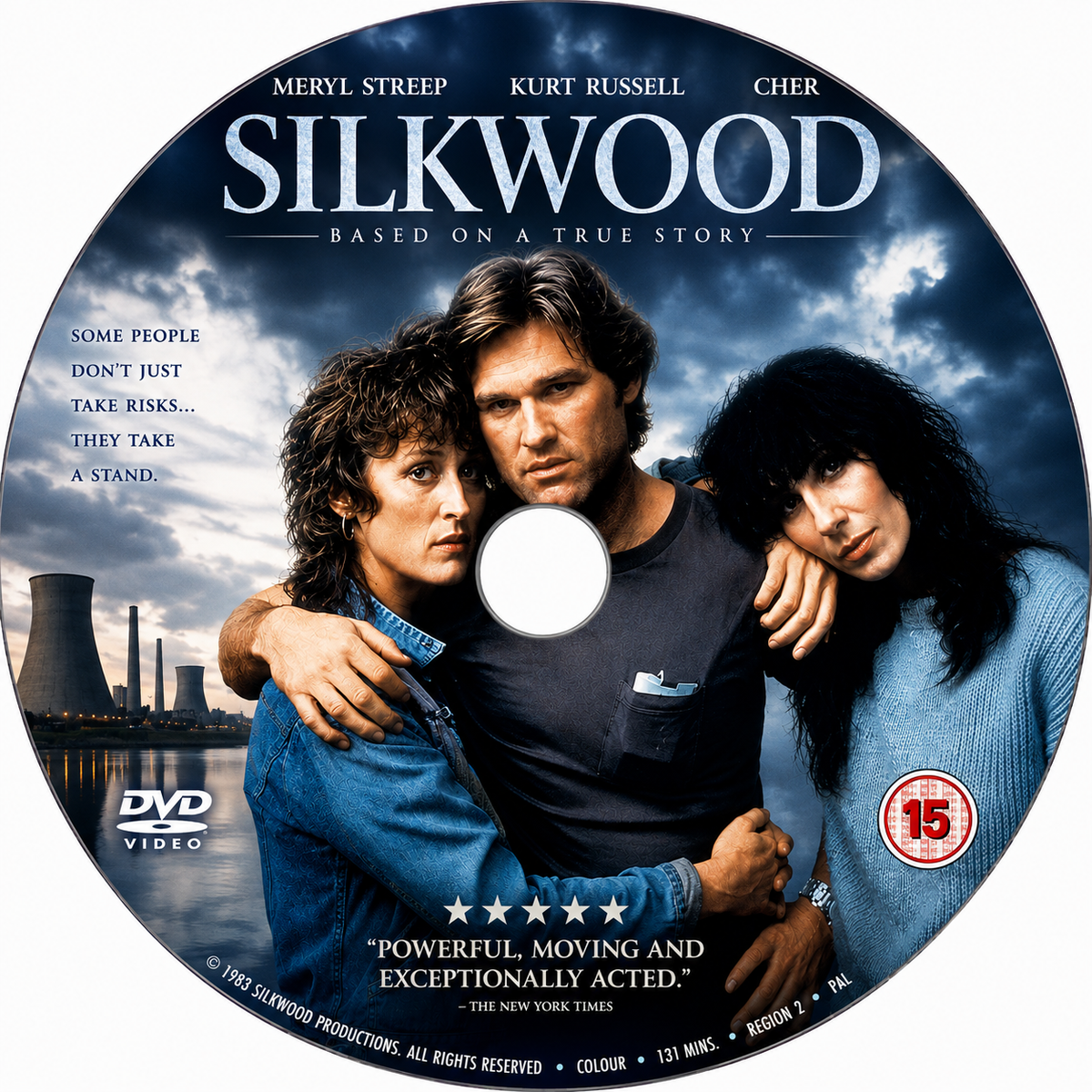 SILKWOOD (1983) Starring - Meryl Streep, Kurt Russell, Cher - Public Domain DVD (No Case)