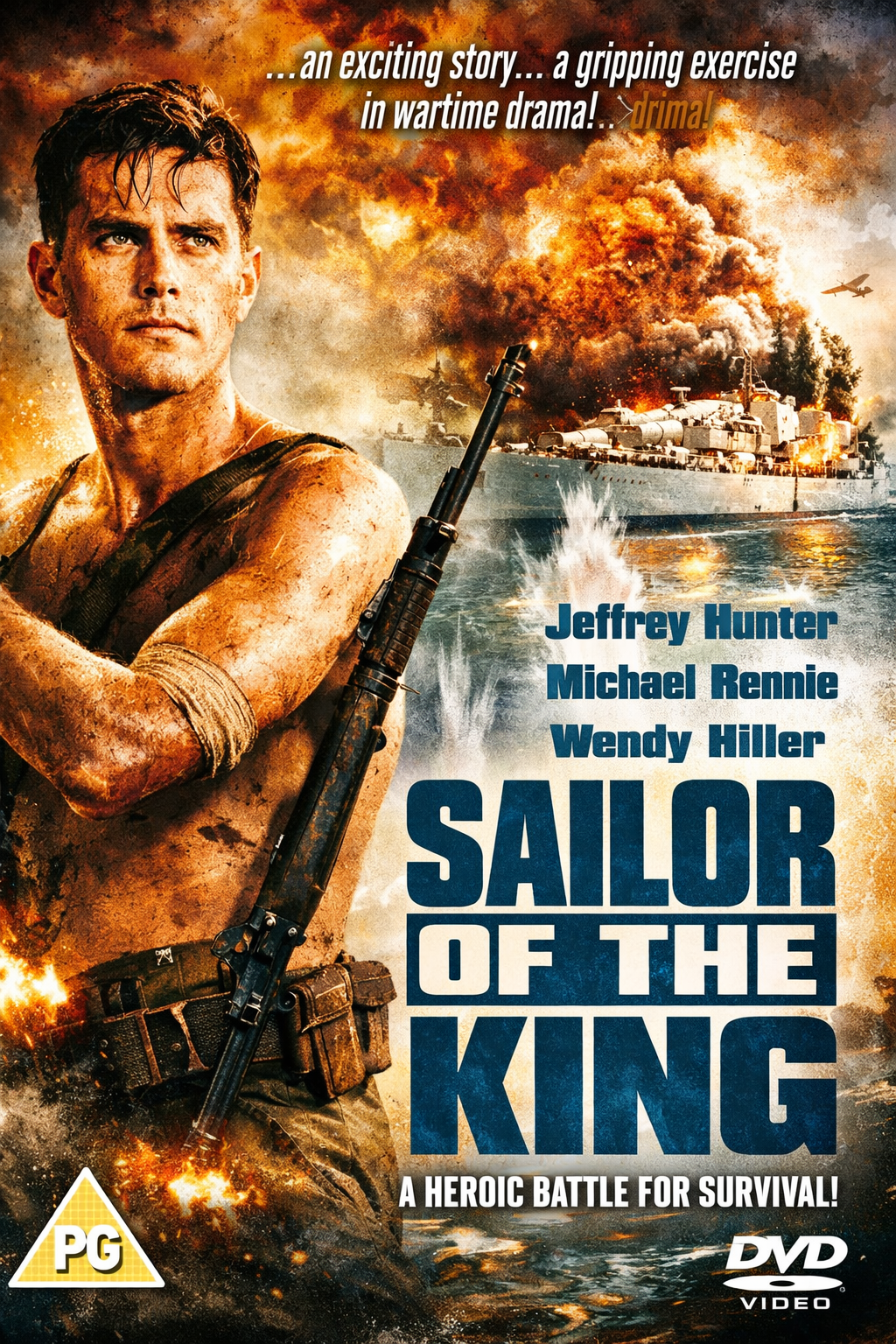 SAILOR OF THE KING (1953) Bernard Lee, Michael Renni - Public Domain DVD NO CASE