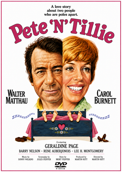 PETE 'N' TILLIE (1972) Starring - Walter Matthau, Carol Burnett, Geraldine Page, Barry Nelson, René Auberjonois &amp; Lee H. Montgomery - DVD NO CASE
