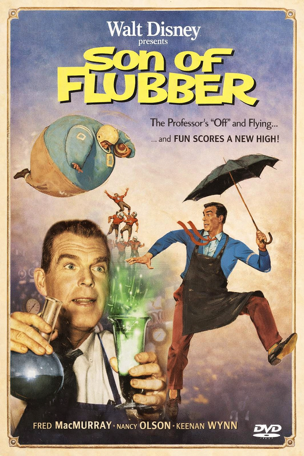 SON OF FLUBBER (1963) Nancy Olson,Keenan Wynn,Tommy Kirk,Joanna Moore,Leon Ames,Ken Murray - Public Domain DVD NO CASE