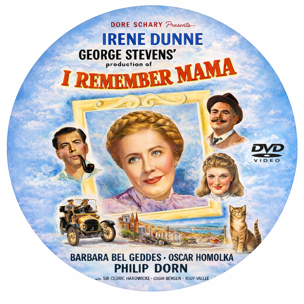 ''I REMEMBER MAMA'' (1948) Irene Dunne, George Stevens, Barbara Bel Geddes - PUBLIC DOMAIN DVD ONLY NO CASE
