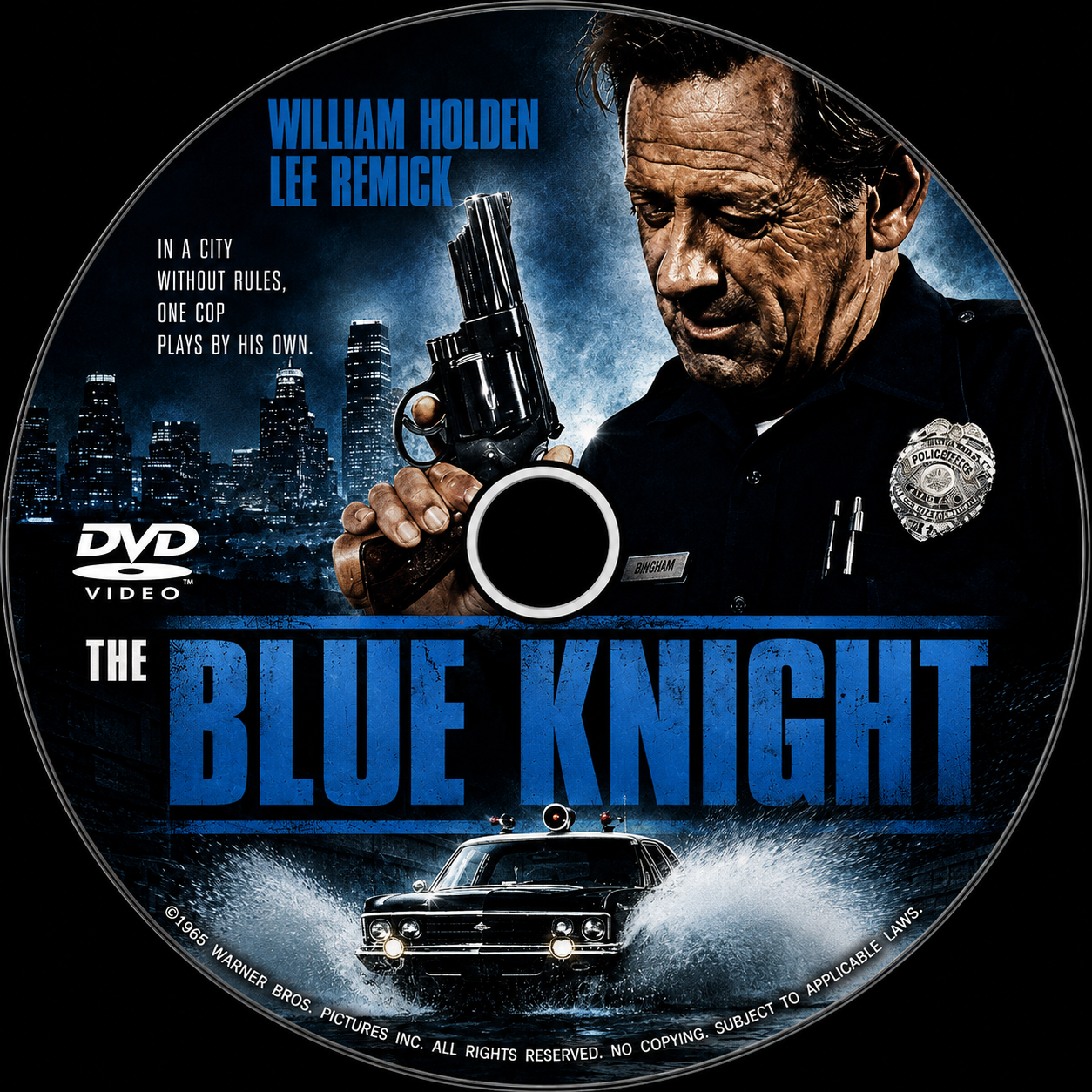 THE BLUE KNIGHT (1973) William Holden,Lee Remick,Joe Santos - Public Domain DVD NO CASE RARE !