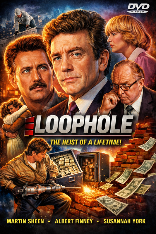 LOOPHOLE (1981) Albert Finney ,Martin Sheen,Susannah York, Jonathan Pryce,Robert Morley  - Public Domain DVD NO CASE