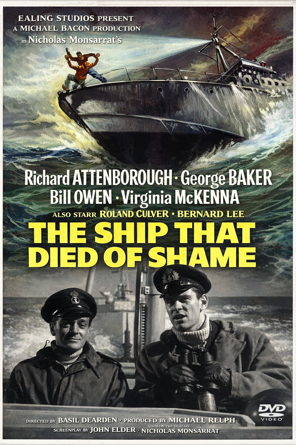 THE SHIP THAT DIED OF SHAME (1955) - Richard Attenborough - Public Domain DVD NO CASE
