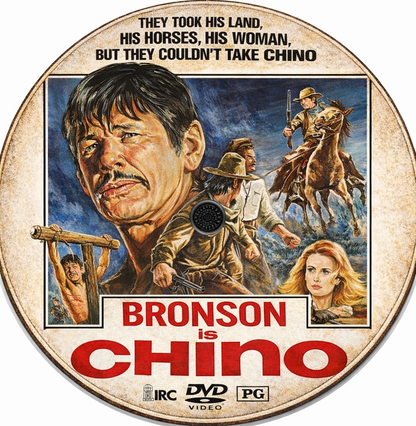 CHINO (1973) Charles Bronson,Jill Ireland - Public Domain DVD NO CASE RARE !