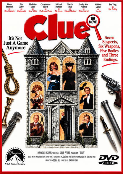 CLUE (1985) Tim Curry,Madeline Kahn,Christopher Lloyd,Michael McKean,Martin Mull,Lesley Ann Warren - RARE DELETED DVD ONLY NO CASE