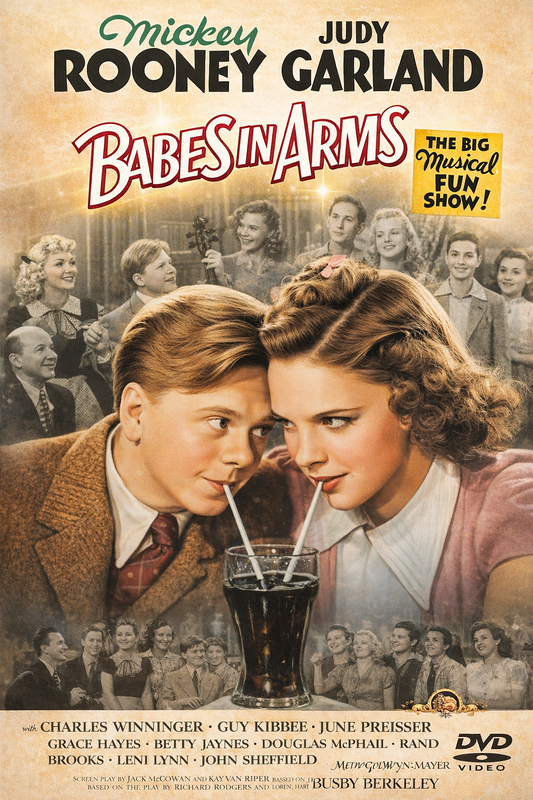 Babes in Arms (1939) Mickey Rooney, Judy Garland, Public Domain DVD NO CASE