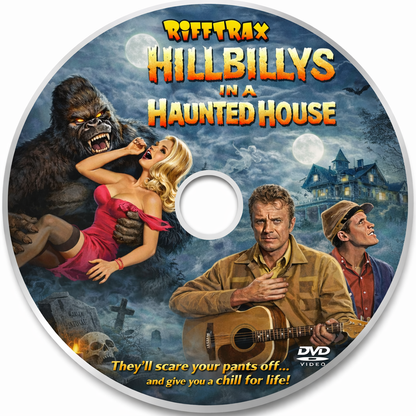 HILLBILLYS IN A HAUNTED HOUSE (1967)  Sonny James ,Joi Lansing ,Don Bowman ,Lon Chaney Jr. ,John Carradine ,Basil Rathbone  - Public Domain Movie DVD NO CASE