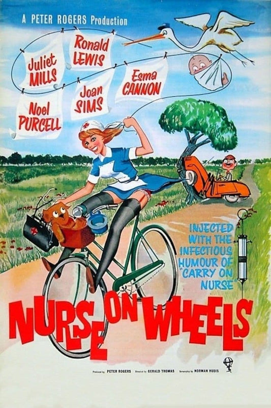 NURSE ON WHEELS (1963) Starring - Juliet Mills,Joan Sims - PUBLIC DOMAIN DVD ONLY NO CASE