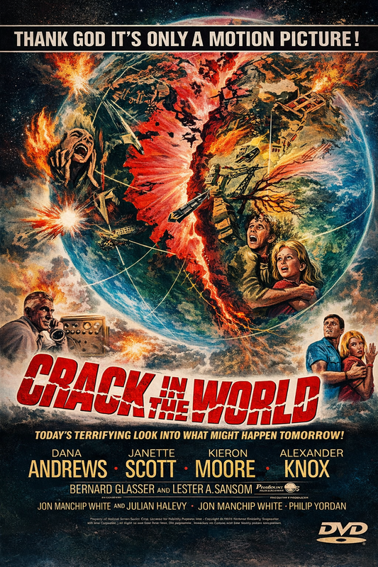 CRACK IN THE WORLD (1965) Alexander Knox - DVD-Public Domain DVD NO CASE