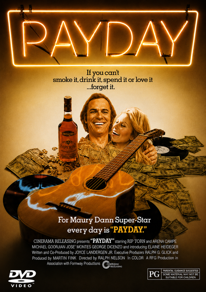 PAYDAY (1973) Rip Torn,Ahna Capri,Michael C. Gwynne,Jeff Morris,Cliff Emmich - RARE DELETED DVD ONLY NO CASE