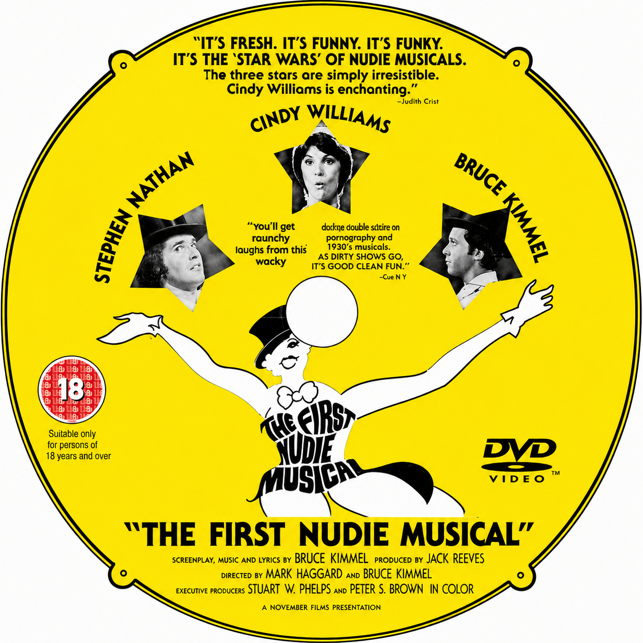 ''THE FIRST NUDIE MUSICAL'' (1976)  Stephen Nathan, Cindy Williams, Bruce Kimmel - DVD NO CASE