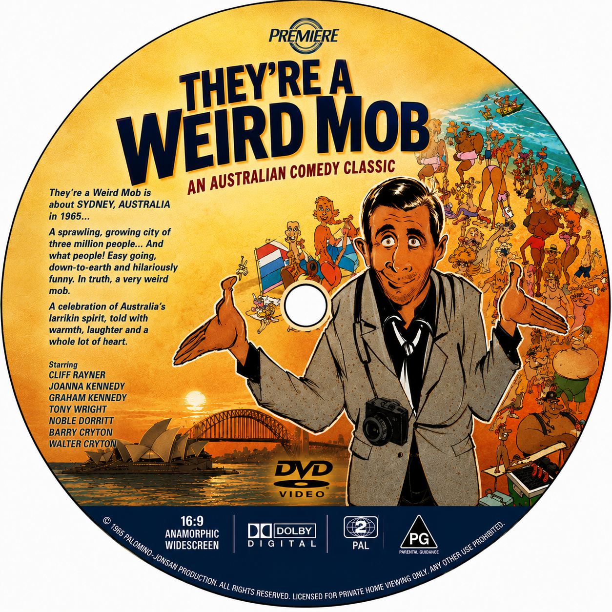 THEY'RE A WEIRD MOB (1966) Walter Chiari ,Chips Rafferty, Claire Dunne - VERY RARE DELETED TITLE ! - DVD NO CASE